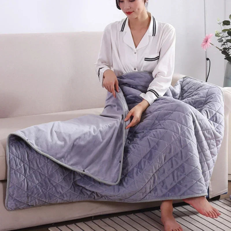 Multifunctional Electric Blanket USB Winter Shawl Blanket 3 Adjustable Fast Heating Blanket with Pocket Washable Warm Blanket