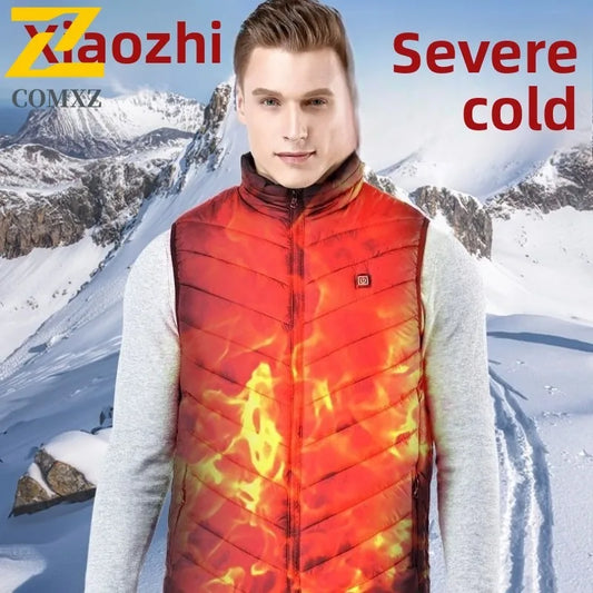 Eiao Men's Heated Vest USB Electric Warming - Winter Thermal Sleeveless Jacket for Snow Ski Outdoor | Windproof Layer