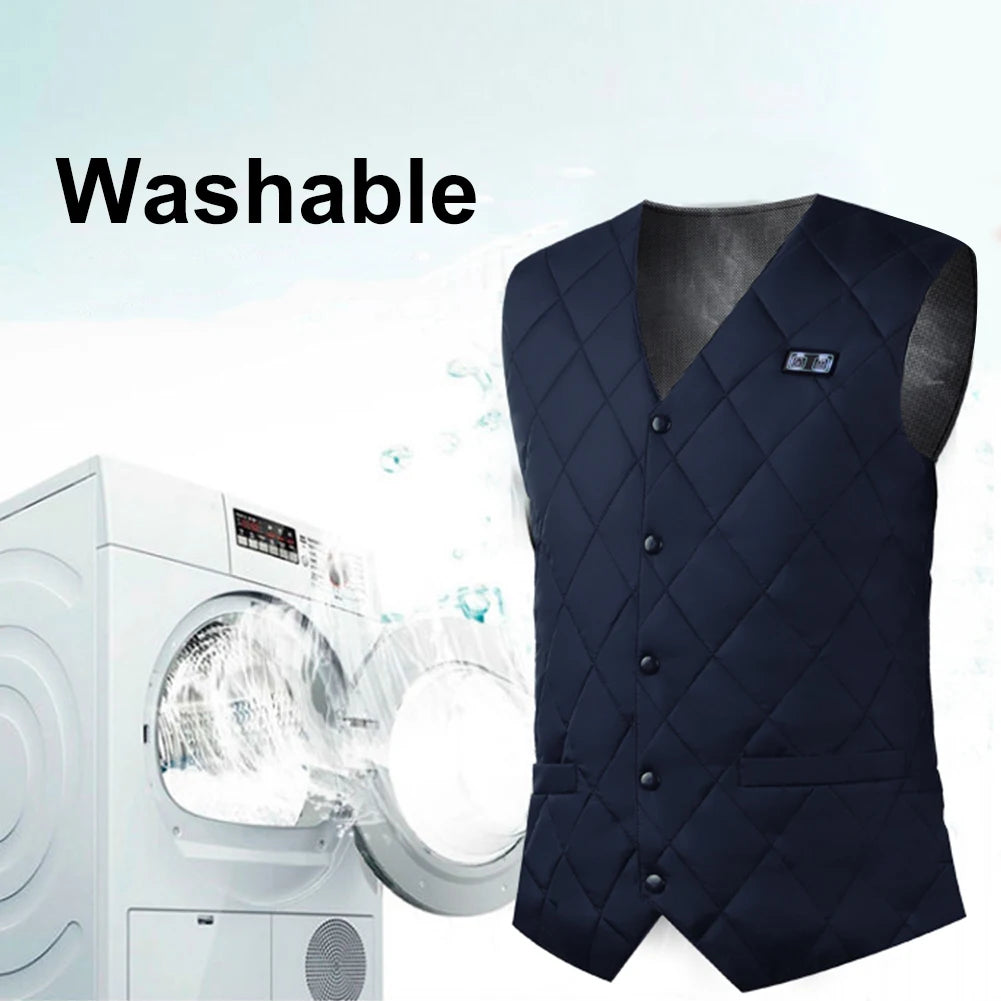 16 Areas Heated Vest Jacket Electric Heating Clothing 3 Gears Thermal Vest Women Men Electric Heating Vest for Camping Hiking