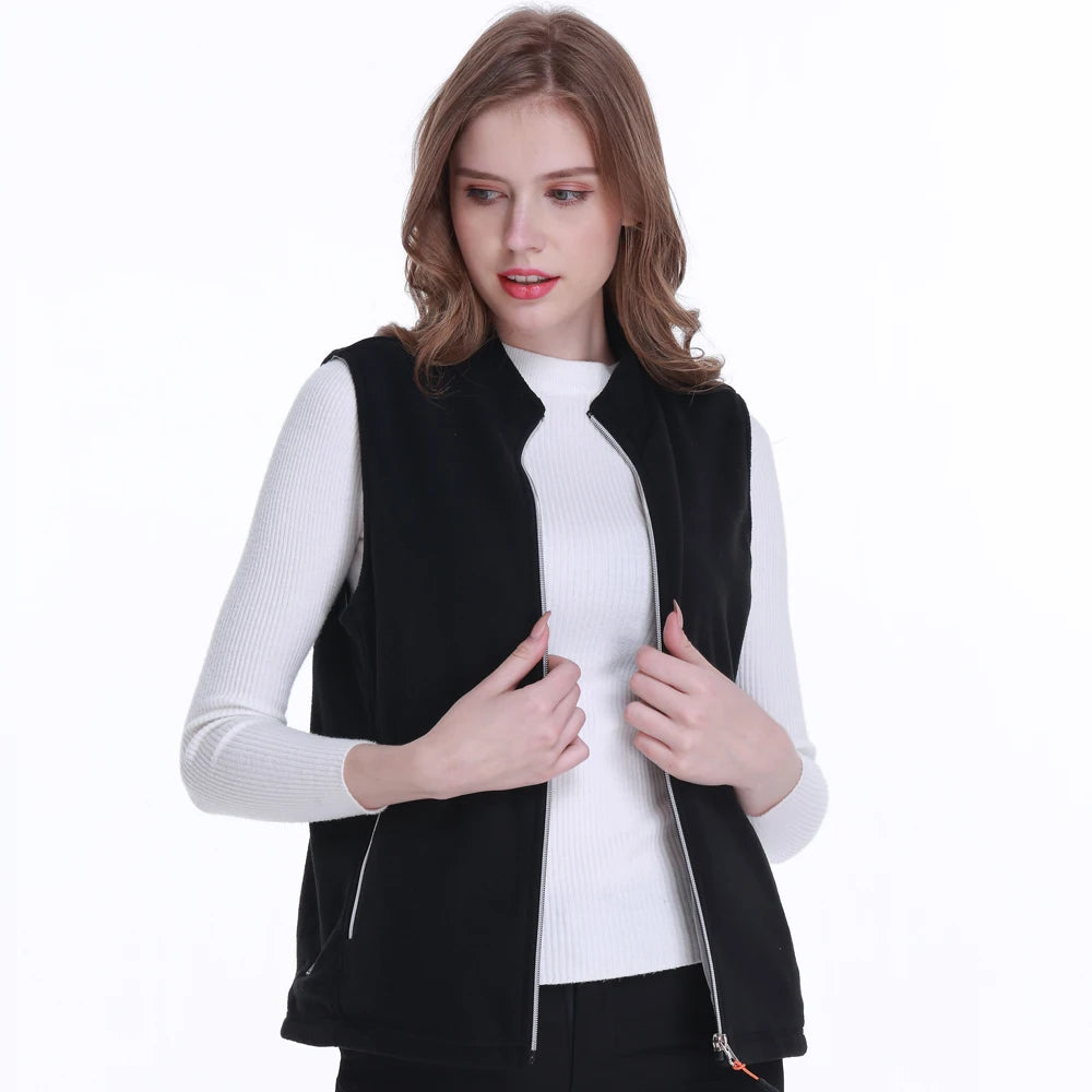 Women Heated Vest Warmer Heating Jacket Heated USB Battery Powered Women's Warm Vest Thermal Winter Clothing