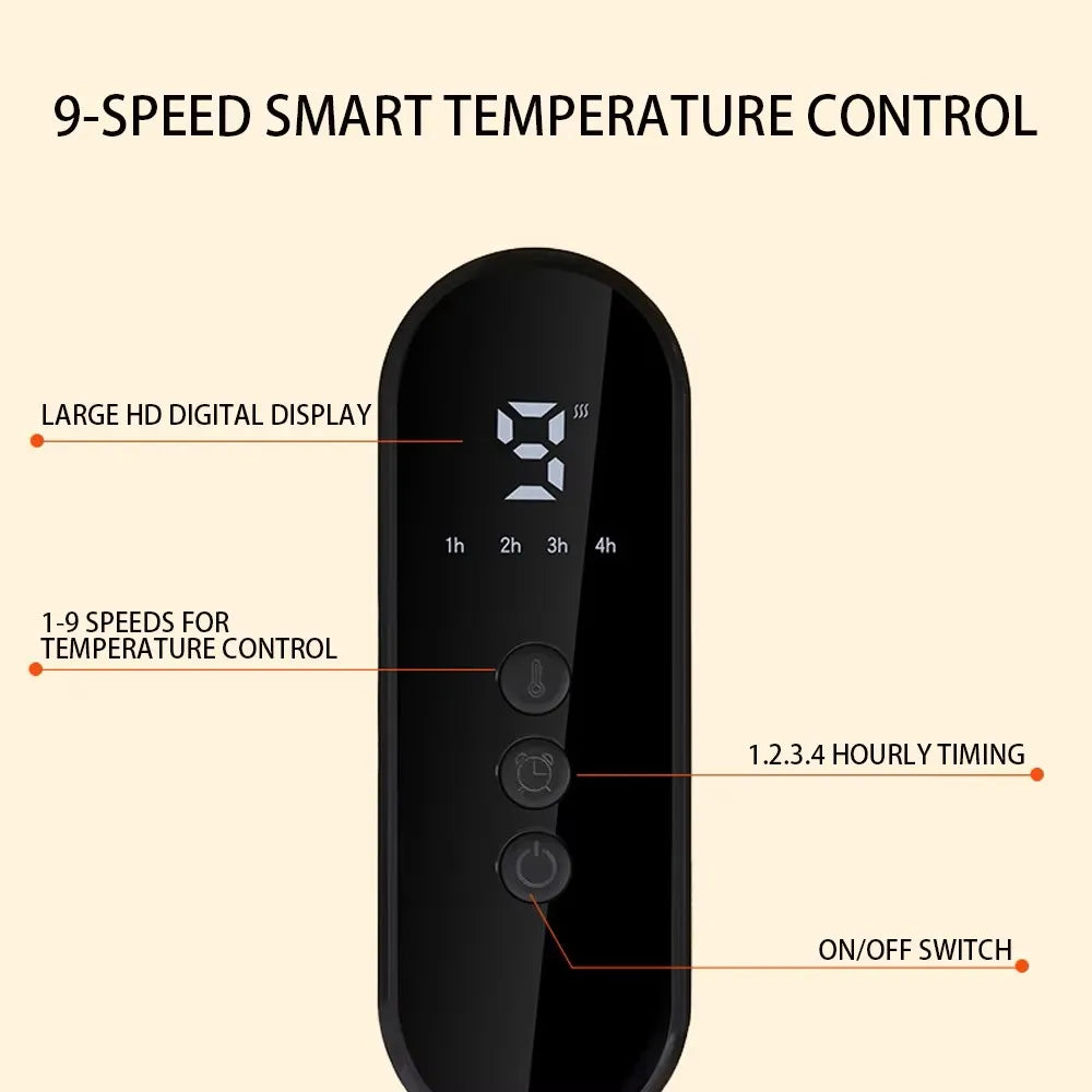 30×60cm Electric Blanket 4 operating modes 9-level constant temperature control Timer function Leg, abdominal and hand warming
