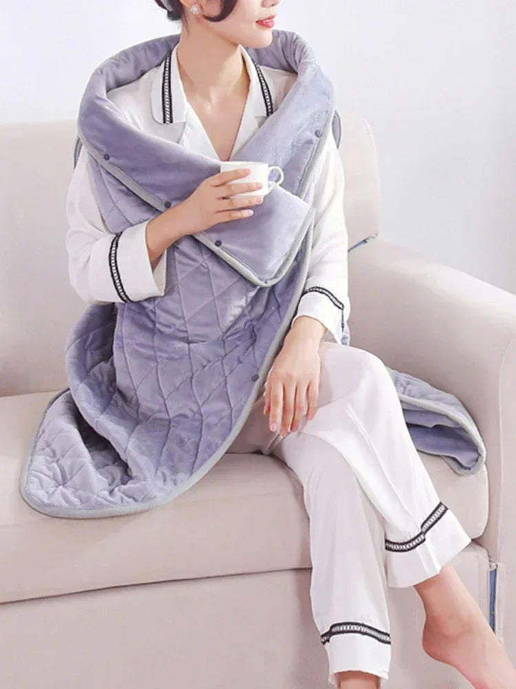 Multifunctional Electric Blanket USB Winter Shawl Blanket 3 Adjustable Fast Heating Blanket with Pocket Washable Warm Blanket