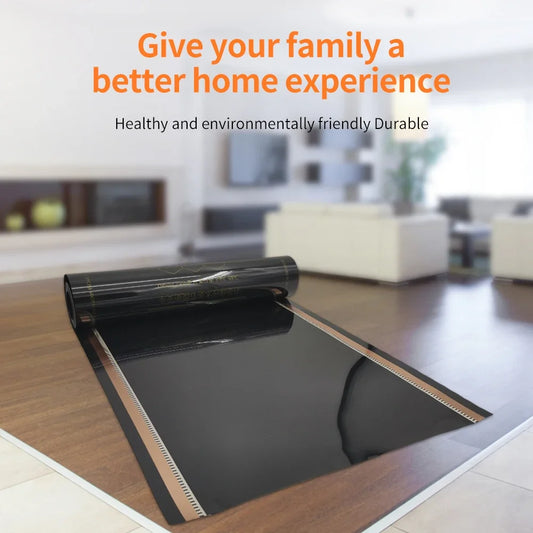 50㎡ 240W/㎡ Korea Graphene PTC Infrared Overheating Prevention Energy Saving Heating Film Kit with WiFi Thermostat