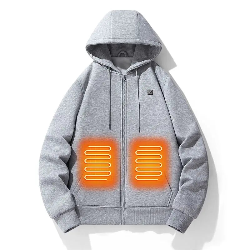 Men's Winter USB Heating  jacket Heated Hoodie Anime Hoodies Winter Men jackets streetwear Heated  Hoodies Sweatshirt Clothes