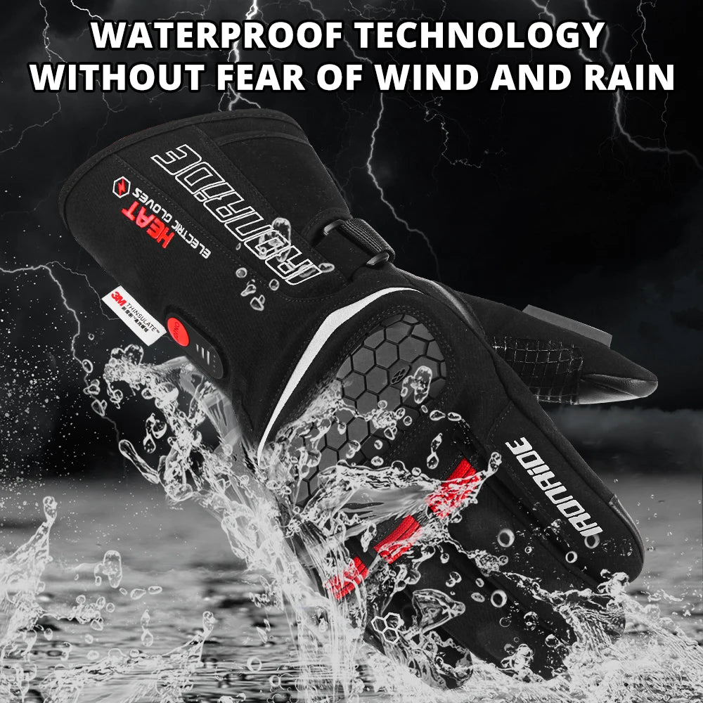 Heated Gloves Electric Ski Winter Warm Support Touch Screen Glove Men Women SnowboardingThermal Skiing Liner for Outdoor