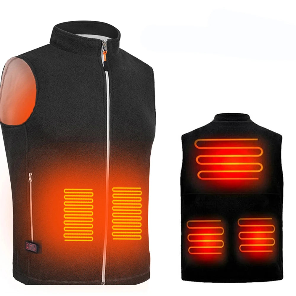 Women Heated Vest Warmer Heating Jacket Heated USB Battery Powered Women's Warm Vest Thermal Winter Clothing