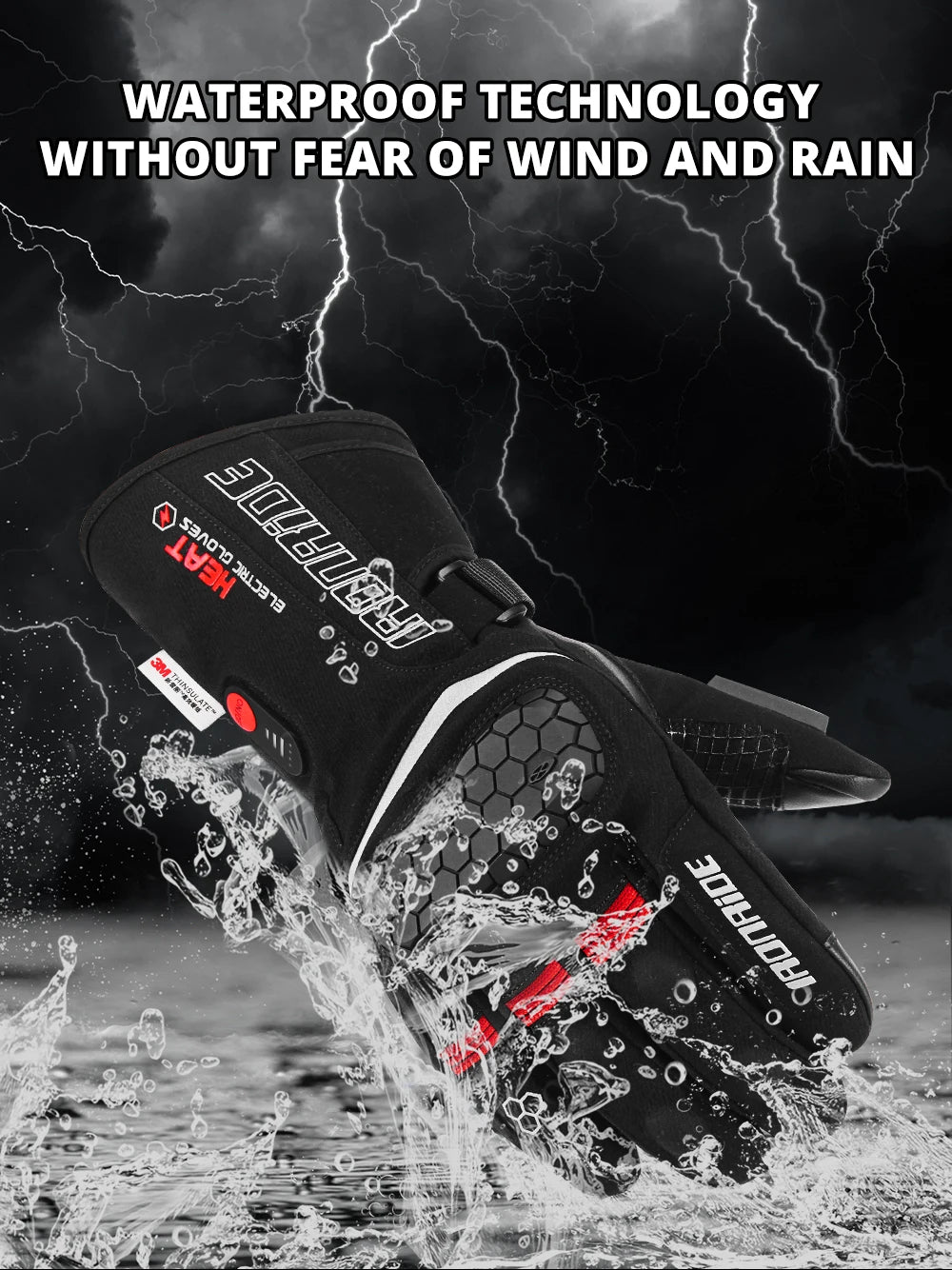 Heated Gloves Electric Ski Winter Warm Support Touch Screen Glove Men Women SnowboardingThermal Skiing Liner for Outdoor