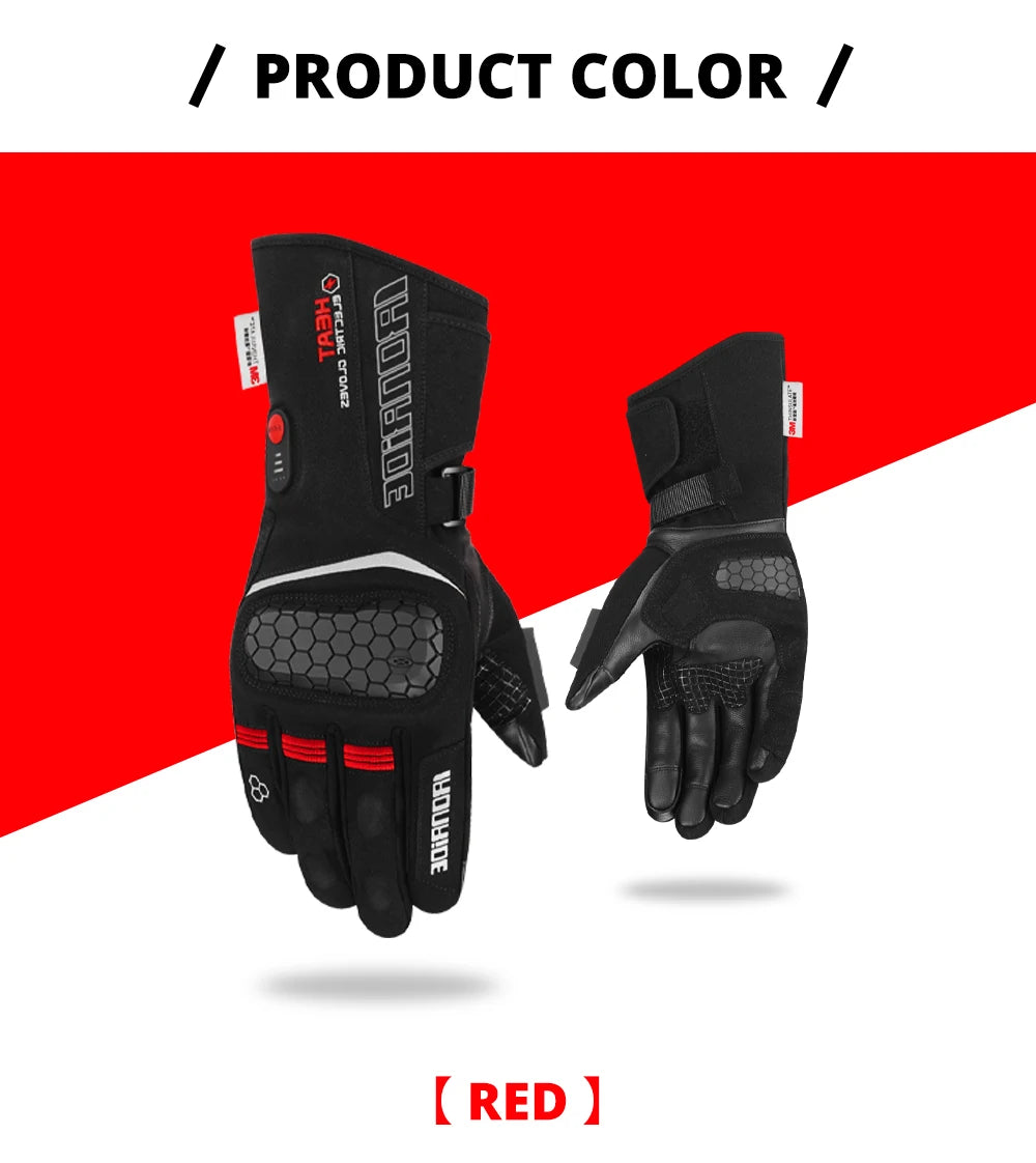 Heated Gloves Electric Ski Winter Warm Support Touch Screen Glove Men Women SnowboardingThermal Skiing Liner for Outdoor