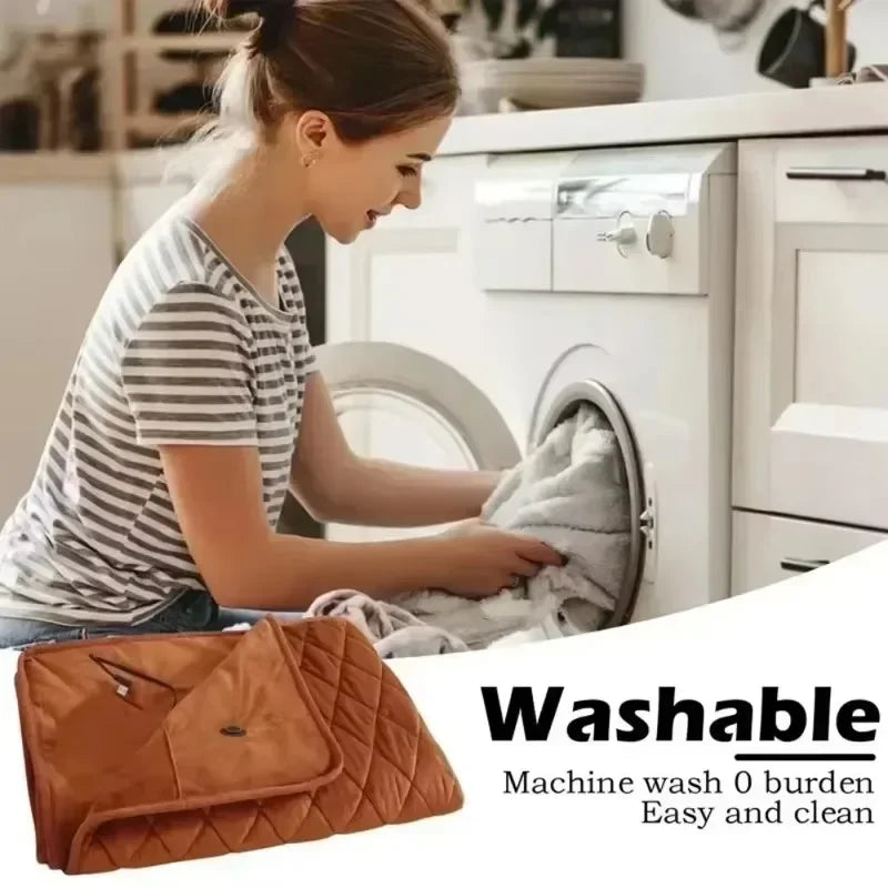 Multifunctional Electric Blanket USB Winter Shawl Blanket 3 Adjustable Fast Heating Blanket with Pocket Washable Warm Blanket