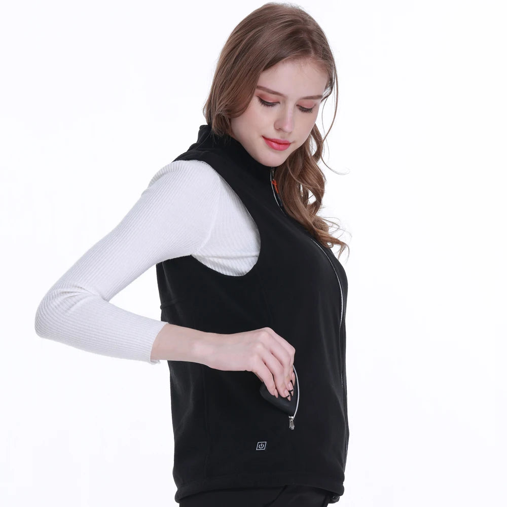Women Heated Vest Warmer Heating Jacket Heated USB Battery Powered Women's Warm Vest Thermal Winter Clothing
