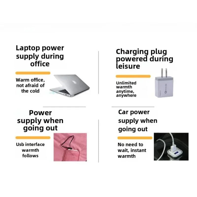 Multifunctional Electric Blanket USB Winter Shawl Blanket 3 Adjustable Fast Heating Blanket with Pocket Washable Warm Blanket