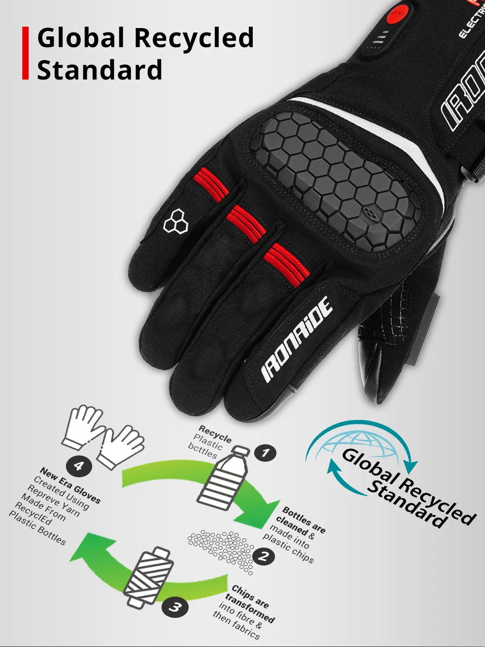 Heated Gloves Electric Ski Winter Warm Support Touch Screen Glove Men Women SnowboardingThermal Skiing Liner for Outdoor